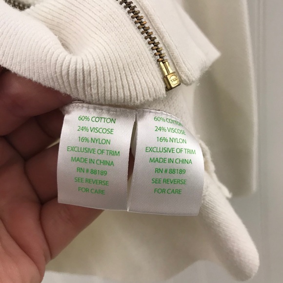Lilly Pulitzer Cream Josephine Zip Up Knit Hoodie - Picture 7 of 9
